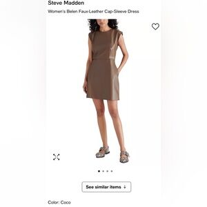 STEVE MADDEN NWT FAUX LEATHER BELEN DRESS SZ SMALL